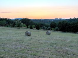 Sunset at entrance to site
