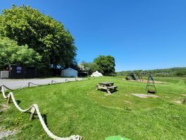 View accross to the rent a tents from the electric pitch 13