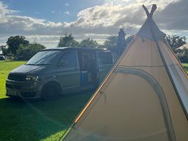 Camping in the evening ☀️ sun