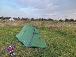 One person tent for scale!