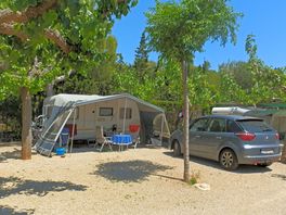 Generously spaced piches with plenty of room for your caravan awning and parking