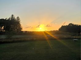 Sunset over campsite