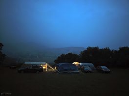 Our pitch at night