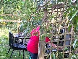 Bbq, outdoor seated area provided