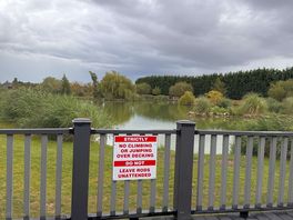 View from lodge of lake