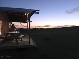 Views early evening to the south.