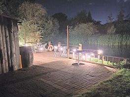 Bar outdoor area after closing
