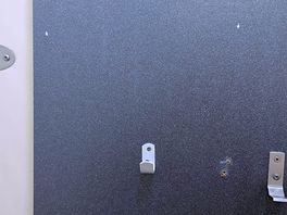 Toilet paper stuck to the doors