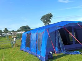Our pitch t8 right infront of one of the kids parks and right by the toilet / shower block