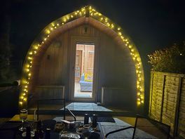 Fairly lights around the pod