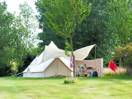 Space for bell tent camping