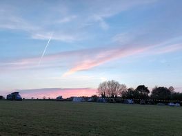 Sunset at the site