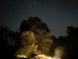 Set up at night
