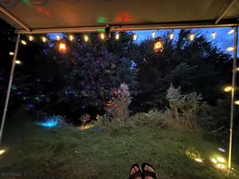 View to the little brook at night