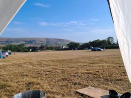 View from top of field.