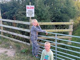 Had to get a photo with the funny sign.