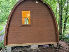 Back of camping pod