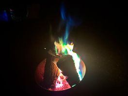 Colour changing fire