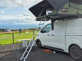 Tent box with a fabulous view over the firth of forth to edinburgh