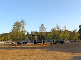 View from toilet block
