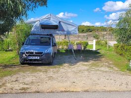 Our campsite with elec