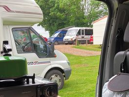 Sloped entrance from campsite to car park