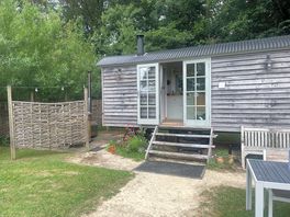 Hut and hot tub