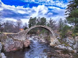 Old bridge up road from landmark