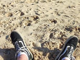 Coffee on the beach from the excellent cafe