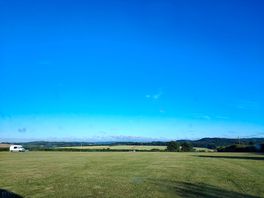 View from top end of site, early evening on friday in late june.