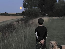 August stergeon moon from wild life area looking towards the sea