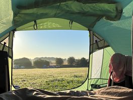View from our tent pitched on the campsite