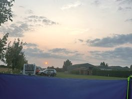 Beautiful sunset in a beautiful campsite