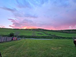 Morning after the hotest day, a little rumble of thunder but look at that view.