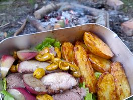 Cooking outside!