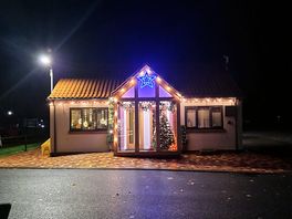 Reception and shop all christmassy