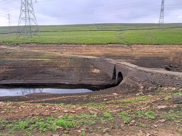 The viking/packhorse bridge in batings reservoir
