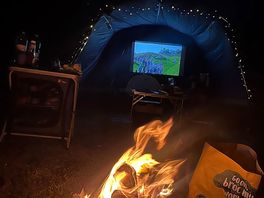 Campers movie night