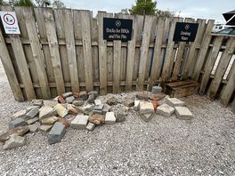 Water supply and rocks for fire