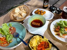 Tapas at the camp restaurant- slightly over ordered !