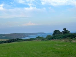 The path to the beach at the bottom of the site.