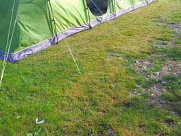 Very stoney ground almost impossible to peg a tent in it.