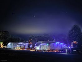 The site at night