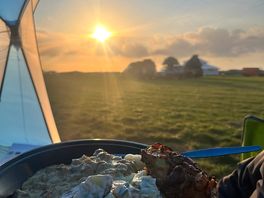 Sunset in camping
