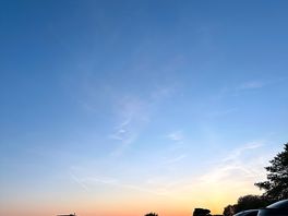 Beautiful sunset on site