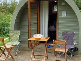 Outside chairs and table provided