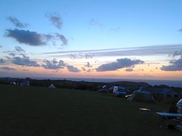Sunset over tintagel