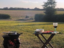 Cooking on the fire pit