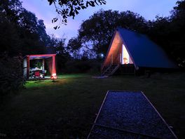 Cabin with dining area.