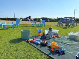 Toys outside the crate